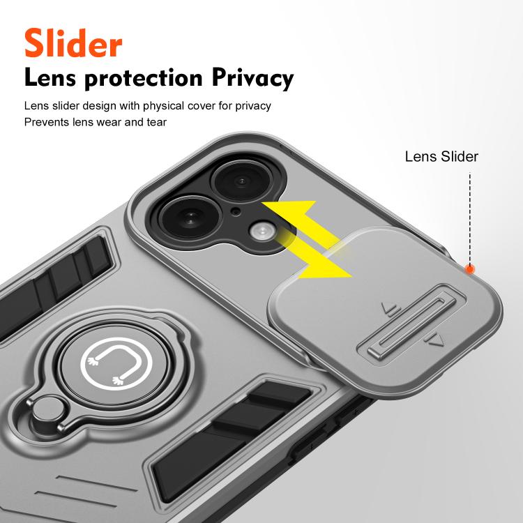 For iPhone 17 Camshield Ring Holder Phone Case