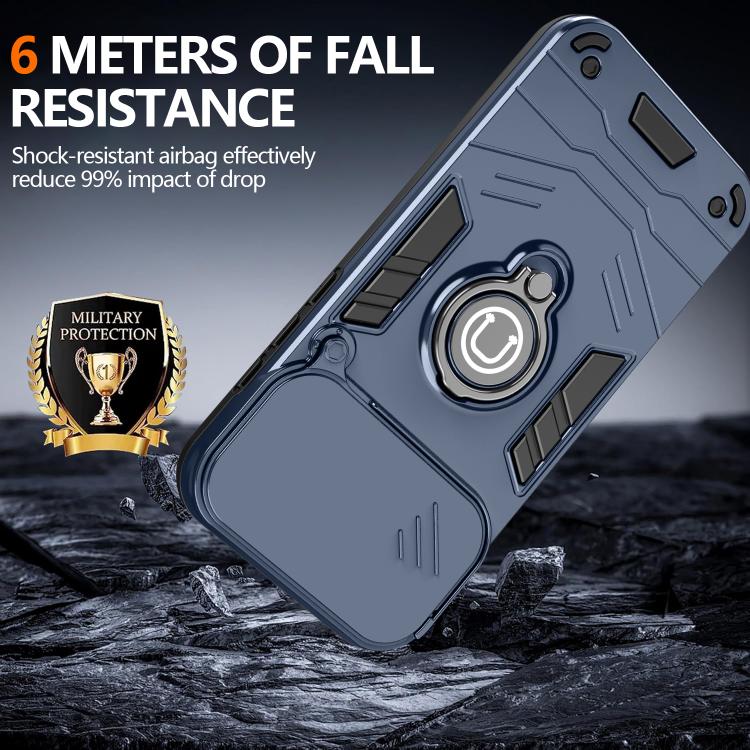 For iPhone 17 Pro Camshield Ring Holder Phone Case