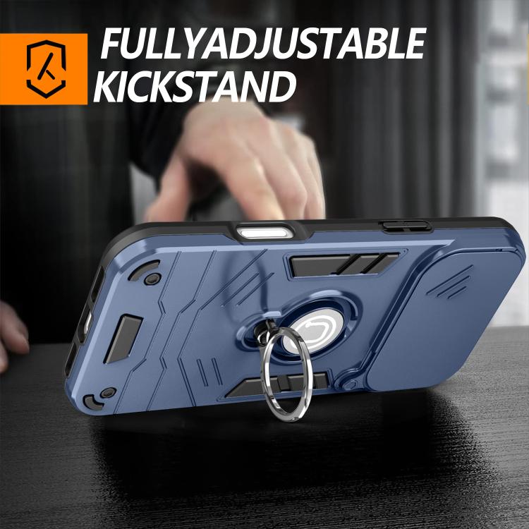 For iPhone 17 Pro Camshield Ring Holder Phone Case