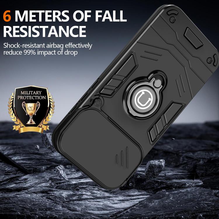 For iPhone 17 Pro Camshield Ring Holder Phone Case