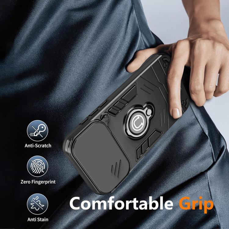 For iPhone 17 Pro Camshield Ring Holder Phone Case