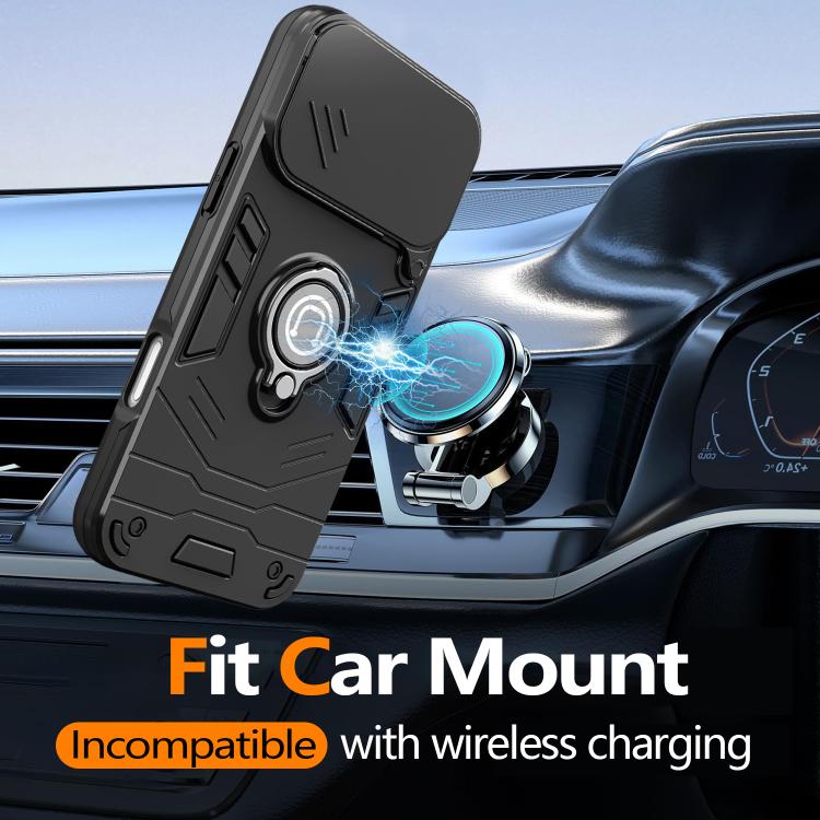 For iPhone 17 Pro Camshield Ring Holder Phone Case