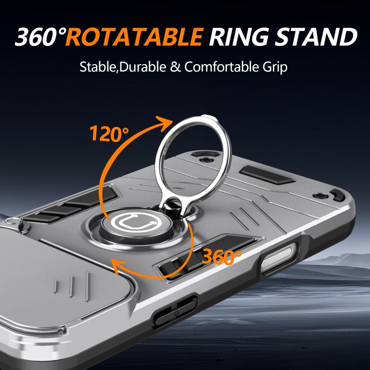 For iPhone 17 Pro Camshield Ring Holder Phone Case