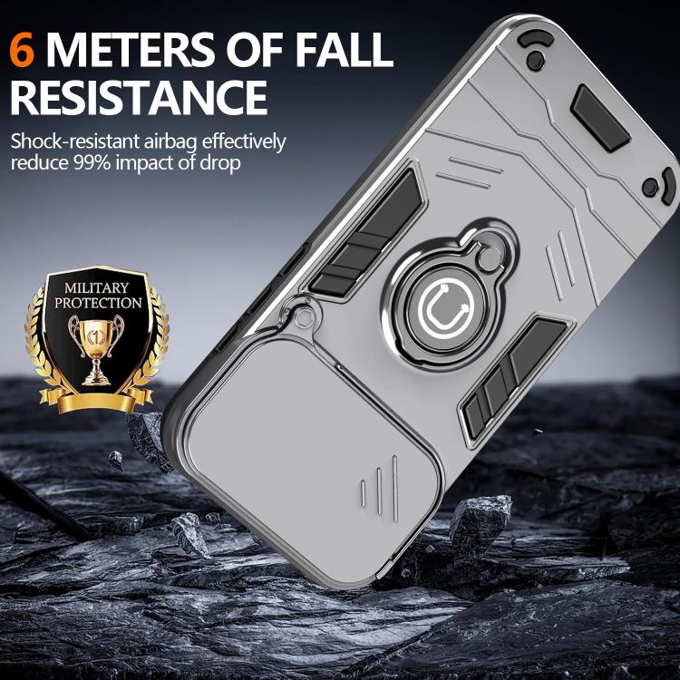 For iPhone 17 Pro Camshield Ring Holder Phone Case