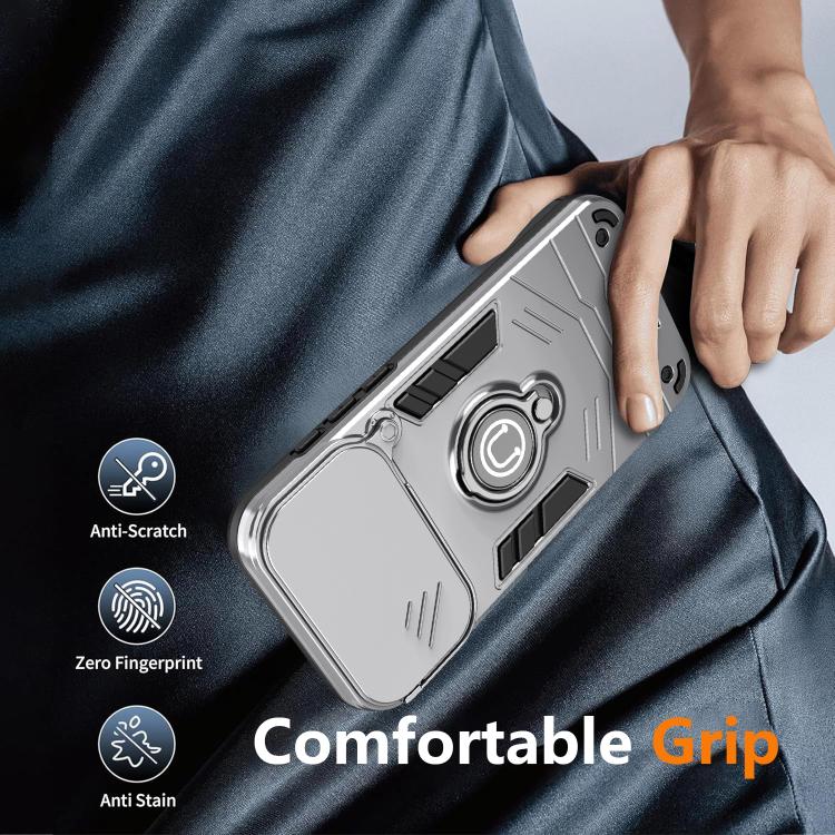 For iPhone 17 Pro Camshield Ring Holder Phone Case