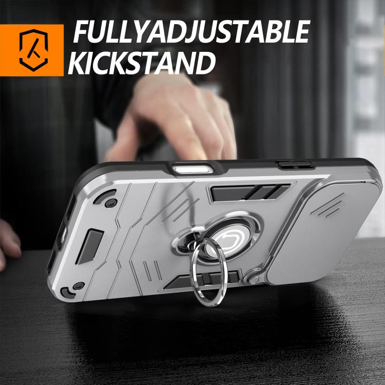 For iPhone 17 Pro Camshield Ring Holder Phone Case