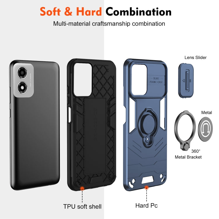 For Motorola Moto E14 Camshield Ring Holder Phone Case