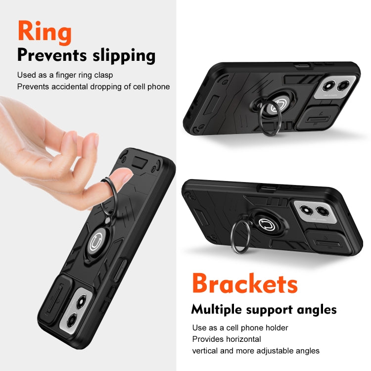 For Motorola Moto E14 Camshield Ring Holder Phone Case