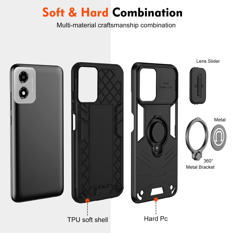 For Motorola Moto E14 Camshield Ring Holder Phone Case