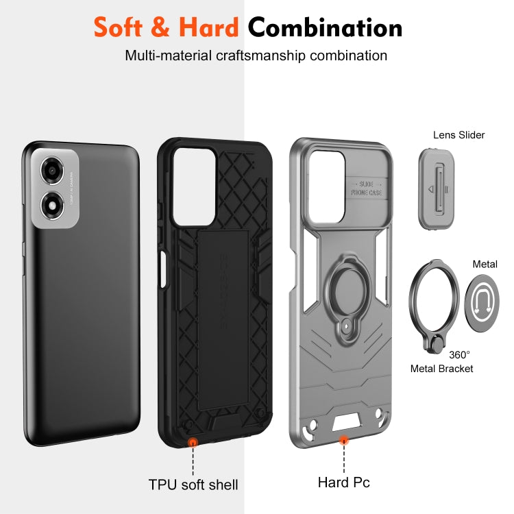 For Motorola Moto E14 Camshield Ring Holder Phone Case