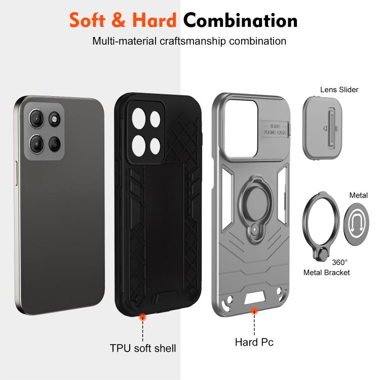 For Motorola Moto G15 Camshield Ring Holder Phone Case