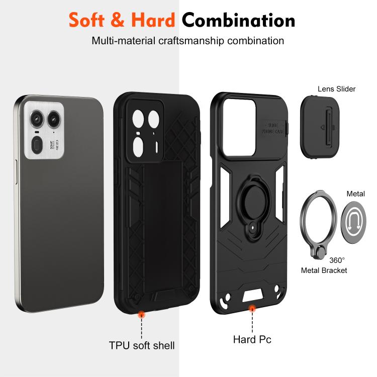 For Motorola Edge 50 Ultra Camshield Ring Holder Phone Case