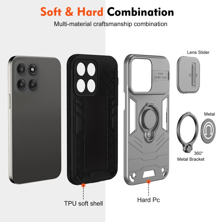 For Motorola Edge 60 Pro Camshield Ring Holder Phone Case