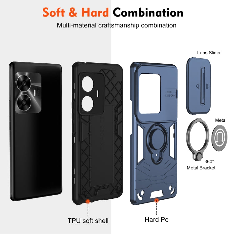 For Realme C55 / Narzo N55 Camshield Ring Holder Phone Case
