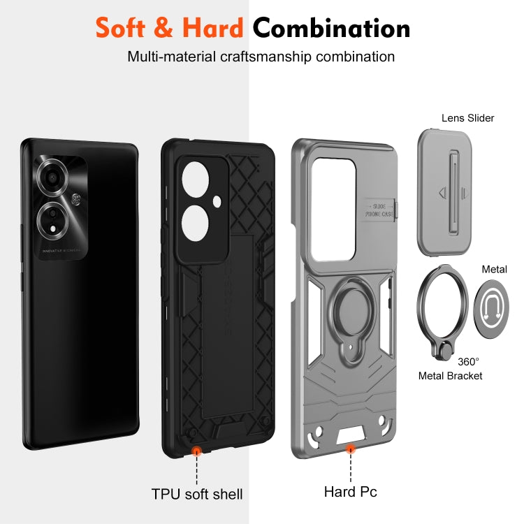 For OPPO A59 5G Camshield Ring Holder Phone Case