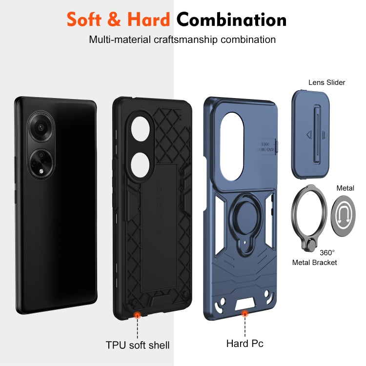 For OPPO A98 Camshield Ring Holder Phone Case