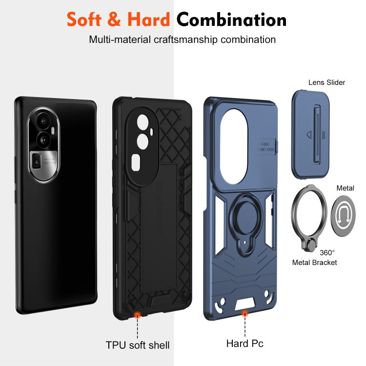For OPPO Reno10 Pro+ 5G Camshield Ring Holder Phone Case