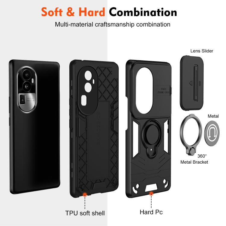 For OPPO Reno10 Pro+ 5G Camshield Ring Holder Phone Case
