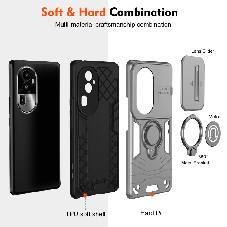 For OPPO Reno10 Pro+ 5G Camshield Ring Holder Phone Case
