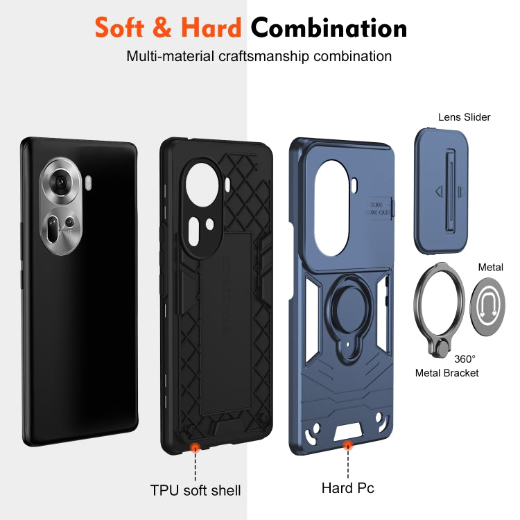 For OPPO Reno11 Global Camshield Ring Holder Phone Case