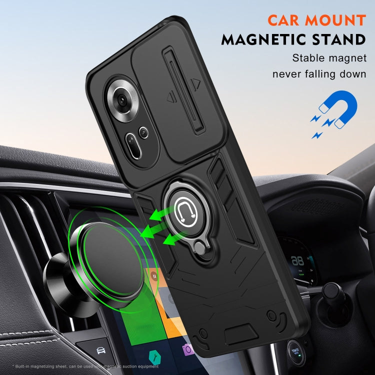 For OPPO Reno11 Global Camshield Ring Holder Phone Case