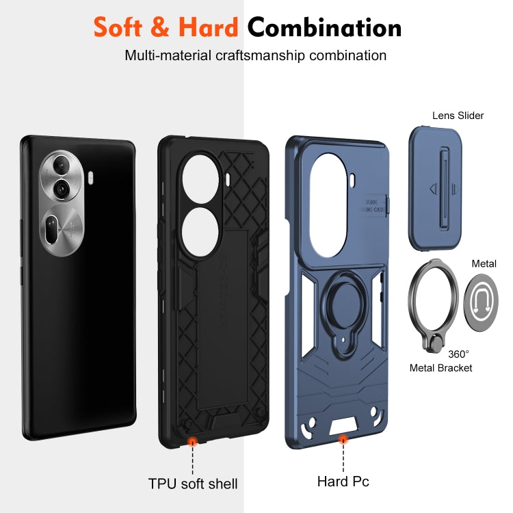 For OPPO Reno11 Pro Global Camshield Ring Holder Phone Case