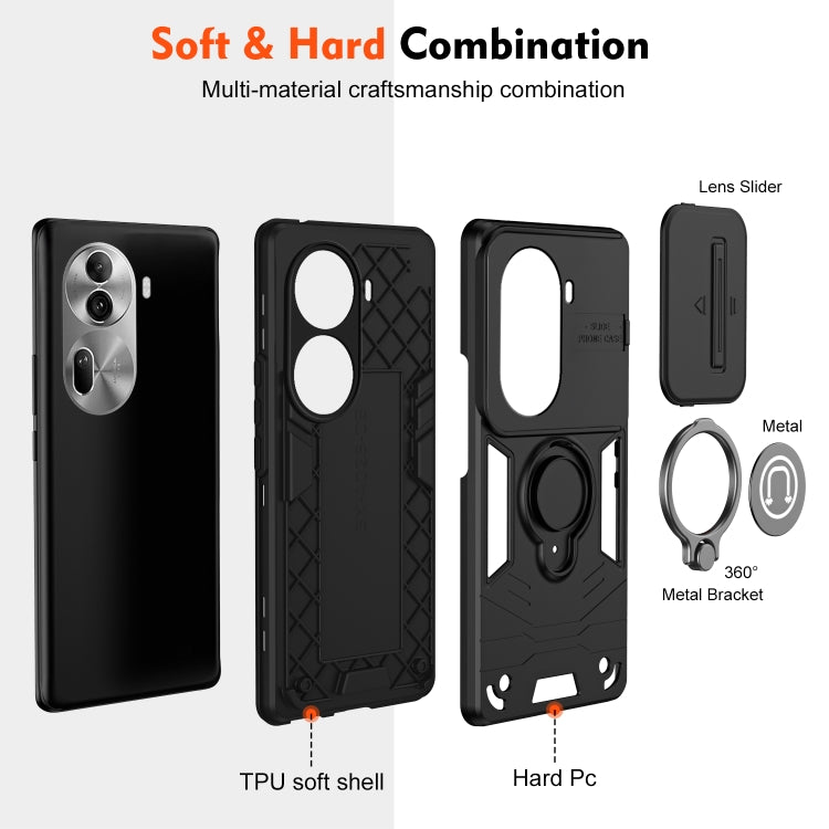 For OPPO Reno11 Pro Global Camshield Ring Holder Phone Case