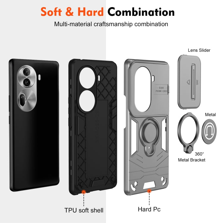 For OPPO Reno11 Pro Global Camshield Ring Holder Phone Case