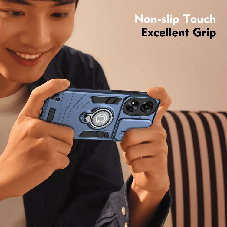 For OPPO A78 5G / A58 5G Camshield Ring Holder Phone Case