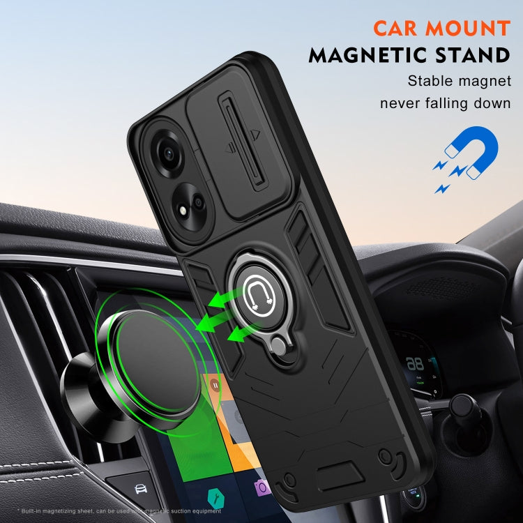 For OPPO A78 5G / A58 5G Camshield Ring Holder Phone Case