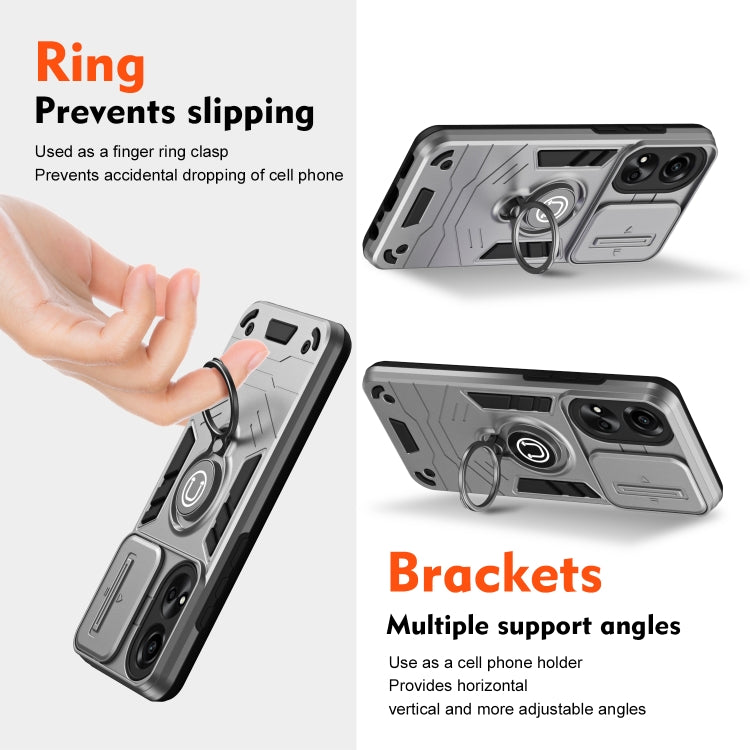 For OPPO A78 5G / A58 5G Camshield Ring Holder Phone Case
