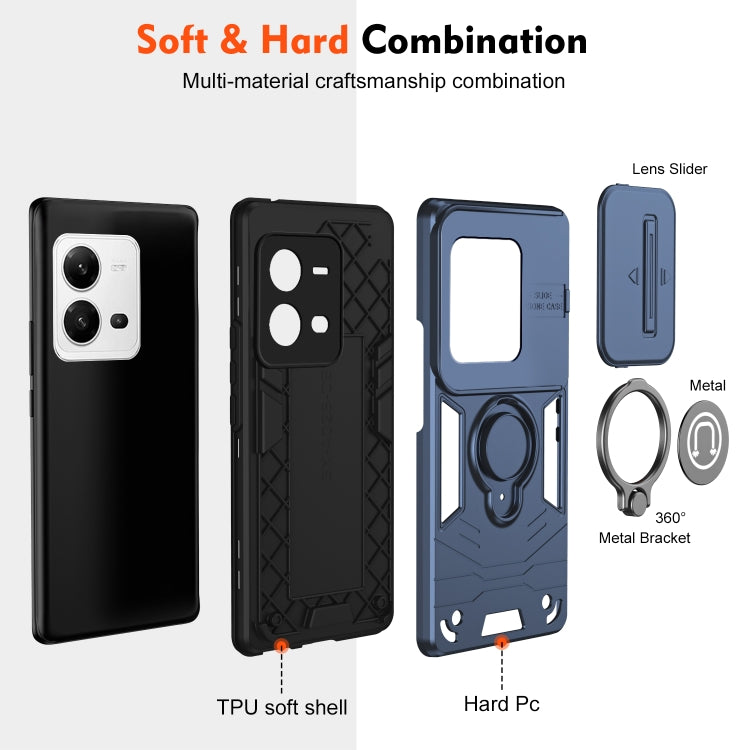 For vivo V25 5G Camshield Ring Holder Phone Case