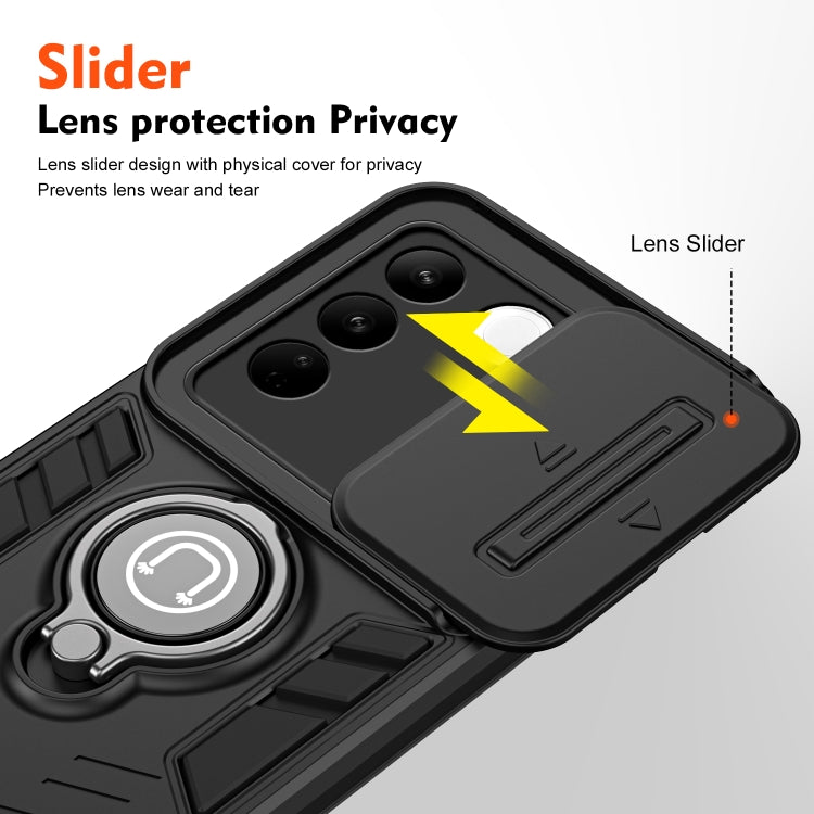For vivo V27 / V27 Pro Camshield Ring Holder Phone Case