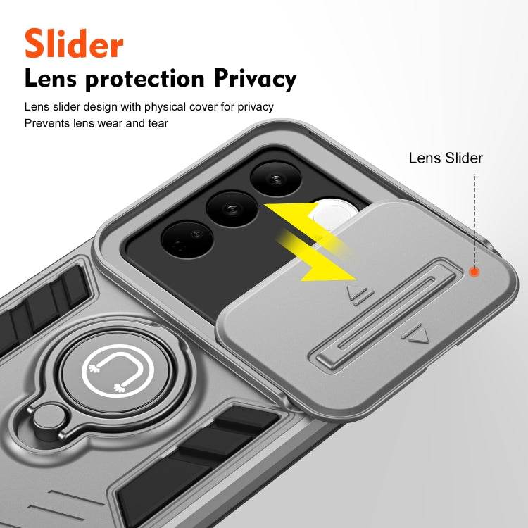 For vivo V27 / V27 Pro Camshield Ring Holder Phone Case