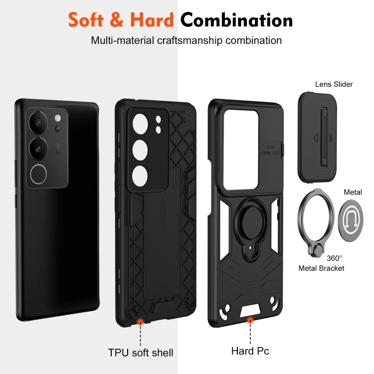 For vivo V29 5G / V29 Pro / S17 / S17 Pro Camshield Ring Holder Phone Case
