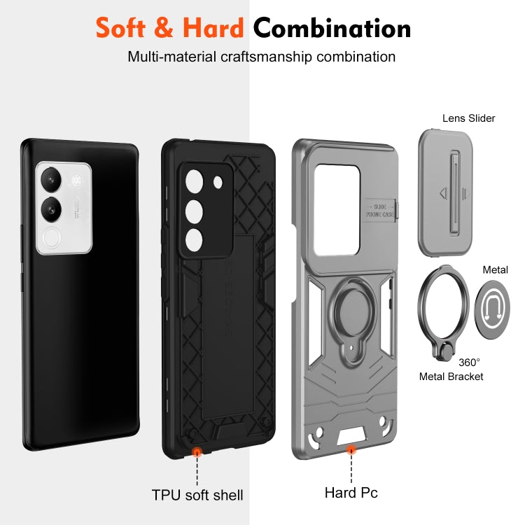 For vivo V29e 5G / Y200 5G Camshield Ring Holder Phone Case