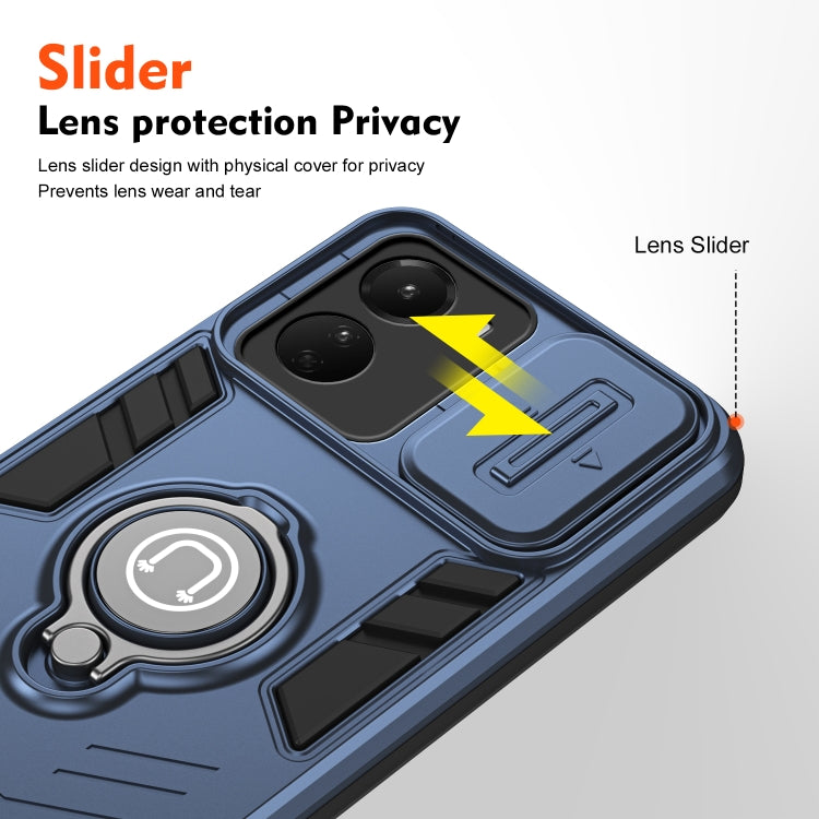 For vivo Y16 / Y56 Camshield Ring Holder Phone Case