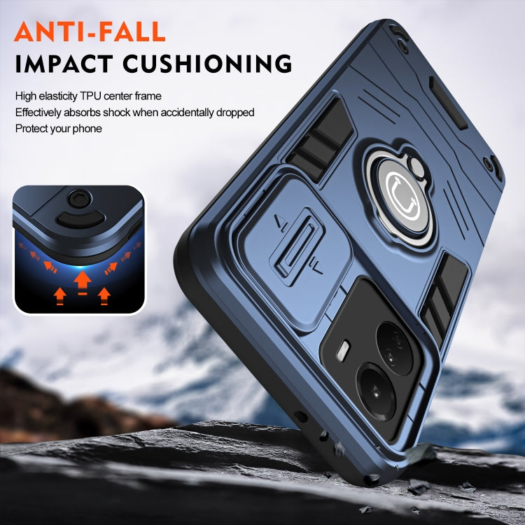 For vivo Y16 / Y56 Camshield Ring Holder Phone Case