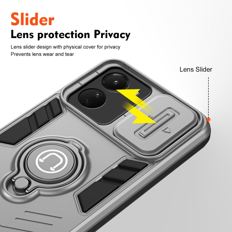 For vivo Y16 / Y56 Camshield Ring Holder Phone Case