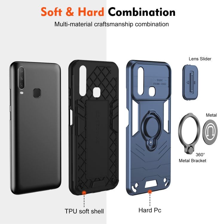 For vivo Y17 Camshield Ring Holder Phone Case