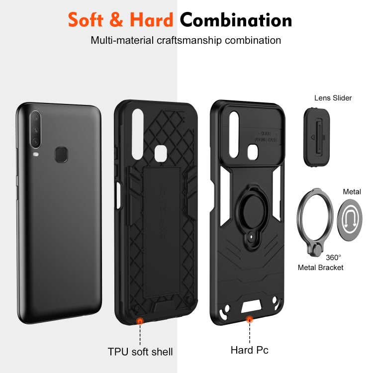 For vivo Y17 Camshield Ring Holder Phone Case