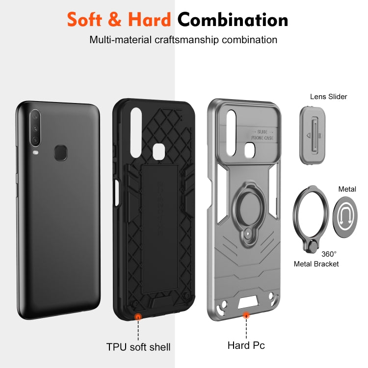 For vivo Y17 Camshield Ring Holder Phone Case