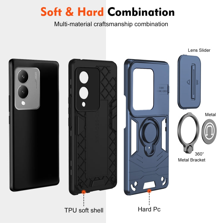 For vivo Y17s Camshield Ring Holder Phone Case