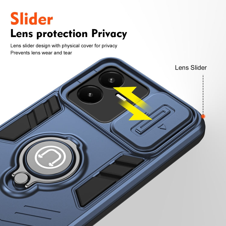 For vivo Y22 / Y22s / Y35 Camshield Ring Holder Phone Case