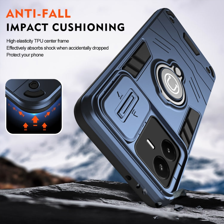 For vivo Y22 / Y22s / Y35 Camshield Ring Holder Phone Case