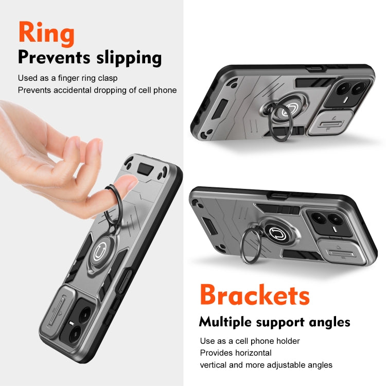 For vivo Y22 / Y22s / Y35 Camshield Ring Holder Phone Case