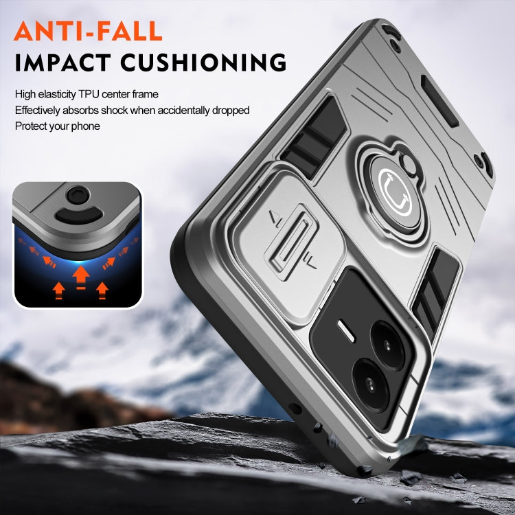For vivo Y22 / Y22s / Y35 Camshield Ring Holder Phone Case