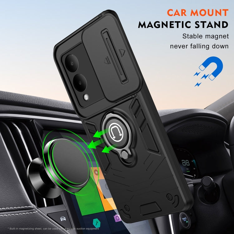 For vivo Y36 5G / 4G Camshield Ring Holder Phone Case