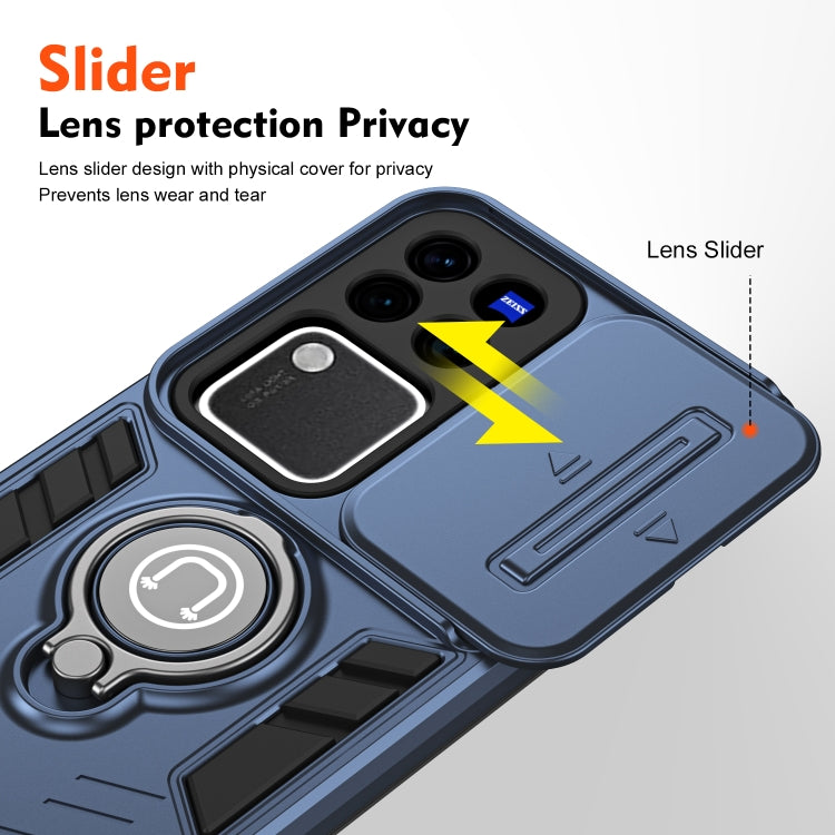 For vivo V30 / V30 Pro Camshield Ring Holder Phone Case