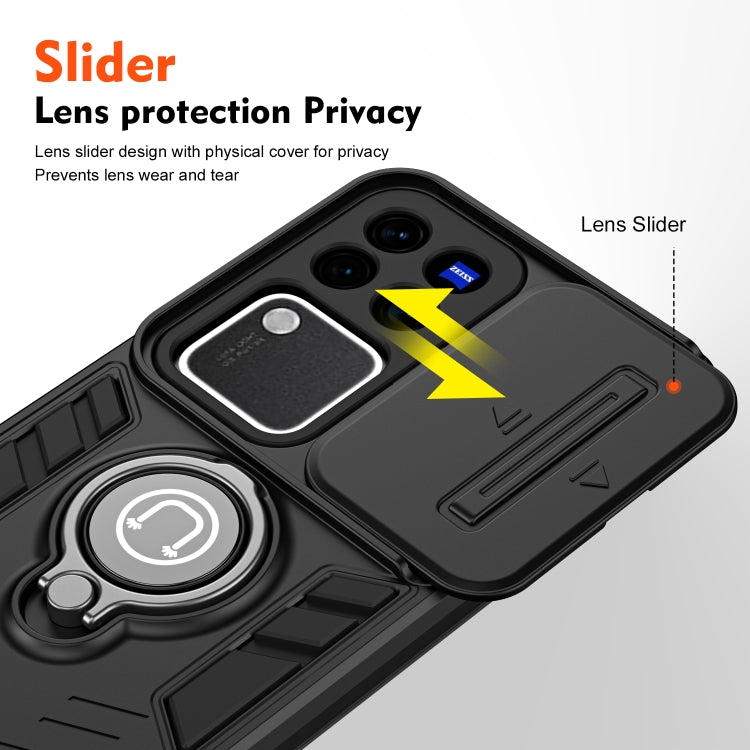 For vivo V30 / V30 Pro Camshield Ring Holder Phone Case